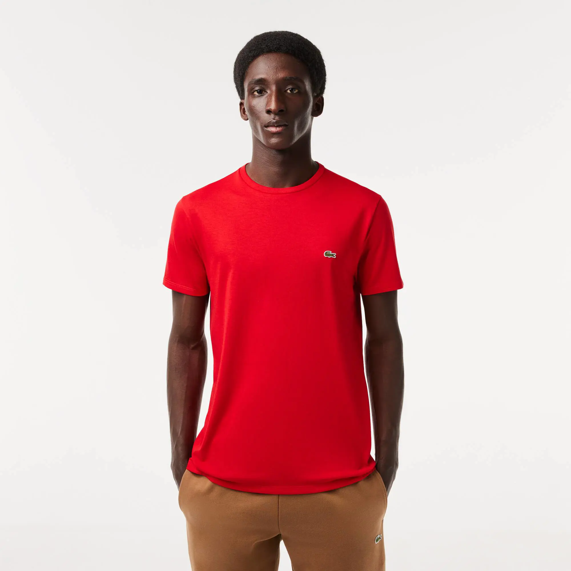 Lacoste Men's Crew Neck Pima Cotton Jersey T-Shirt. 1