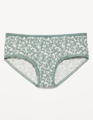 Mid-Rise Classic Hipster Underwear for Women green