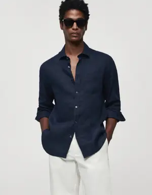 Camicia classic-fit 100% lino