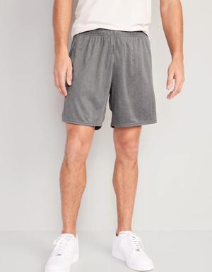 Go-Dry Mesh Basketball Shorts for Men -- 7-inch inseam gray