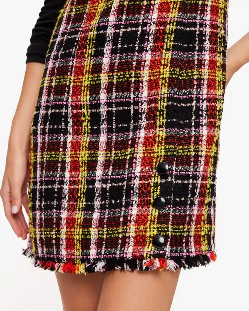 Kate Spade Art Plaid Tweed Dress. 3