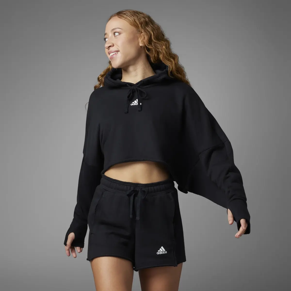 Adidas Collective Power Cropped Hoodie. 3