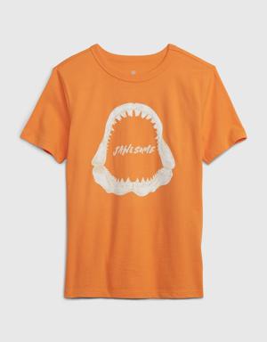 Kids 100% Organic Cotton Graphic T-Shirt orange