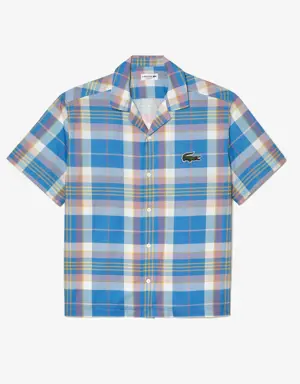 Men’s Lacoste Short Sleeve Organic Cotton Check Shirt