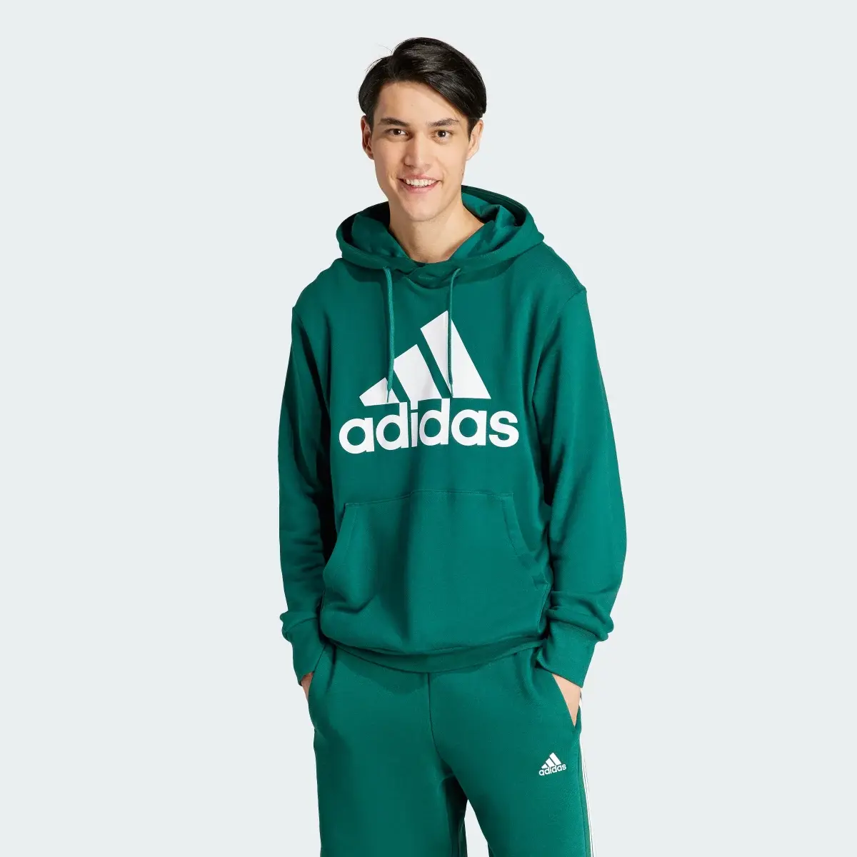 Adidas Sweat-shirt à capuche en molleton Essentials Big Logo. 2