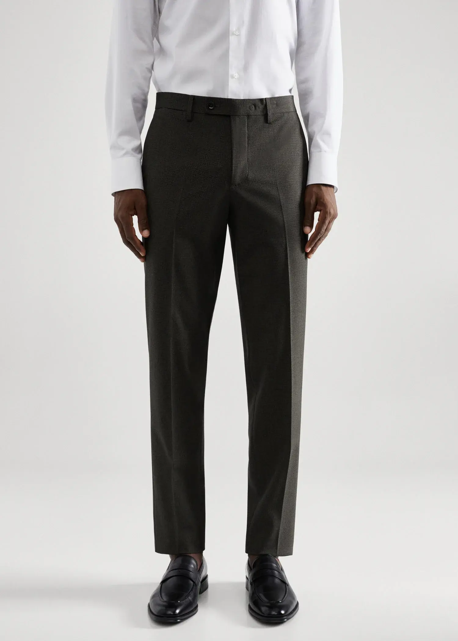 Mango Stretch fabric slim-fit printed suit pants. 2