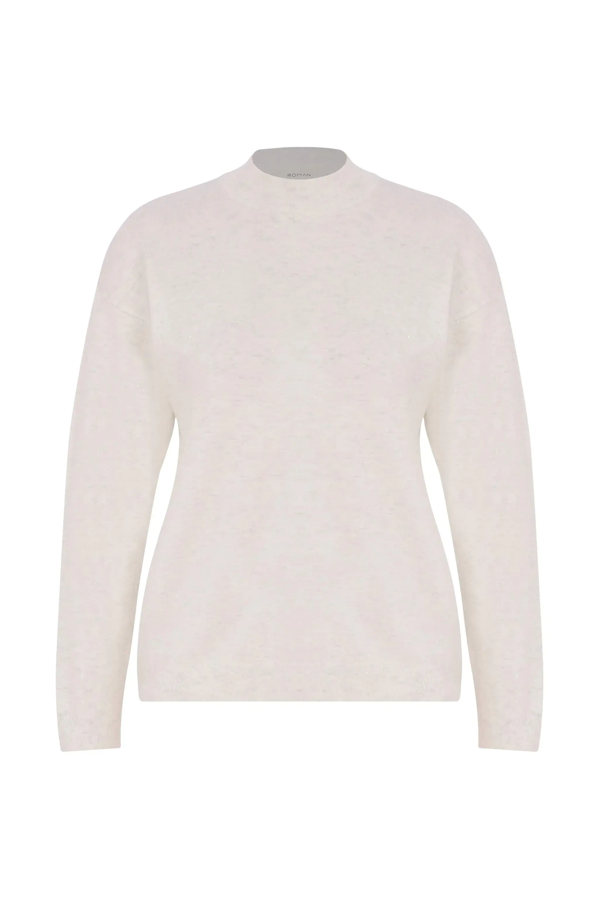 Roman Judge Collar Cream Knitwear - XS / Ecru. 1