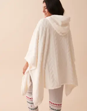 Soft Plush Hooded Cape