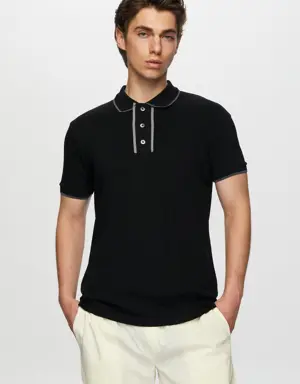 Tween Siyah Düğmeli Polo Yaka T-Shirt