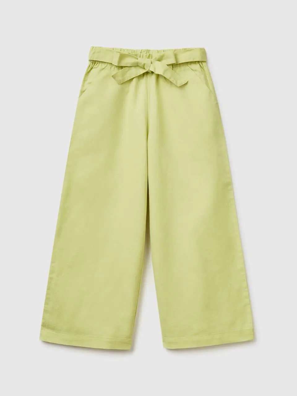 Benetton palazzo trousers in linen blend. 1