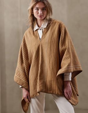 Thalita Linen-Cotton Poncho brown