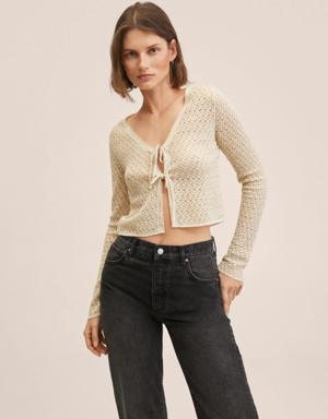 Lurex knitted cardigan