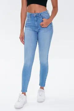 Forever 21 Forever 21 Mid Rise Skinny Jeans Medium Denim. 2