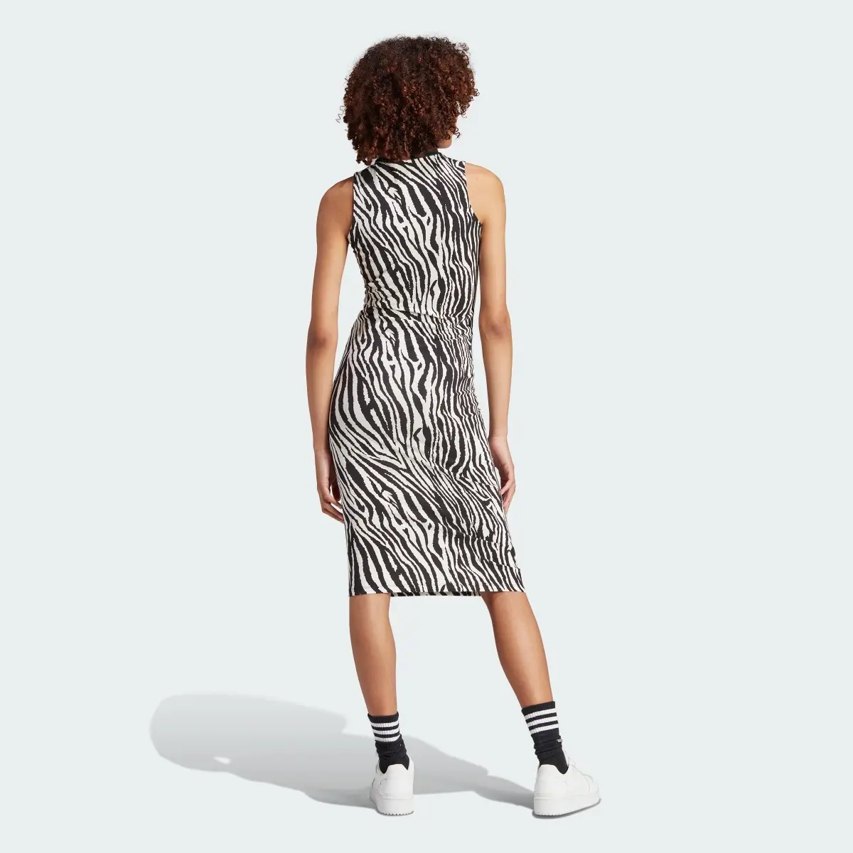 Adidas Vestido Allover Zebra Animal Print. 3