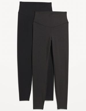 Extra High-Waisted PowerChill Hidden-Pocket 7/8-Length Leggings 2-Pack for Women gray