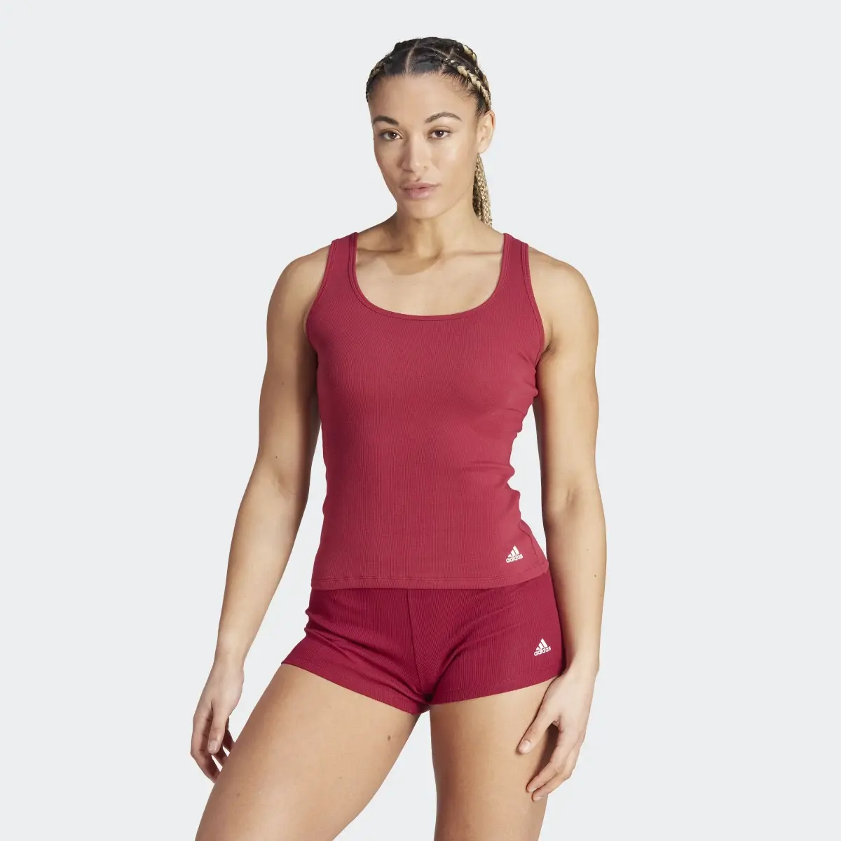 Adidas Active Flex Ribbed Tank Top. 2