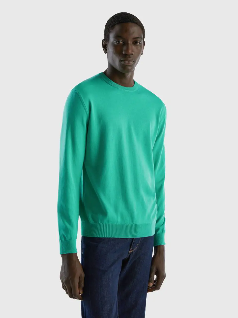 Benetton crew neck sweater in 100% cotton. 1