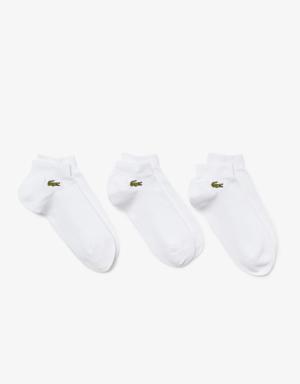 Unisex 3'lü Beyaz Çorap