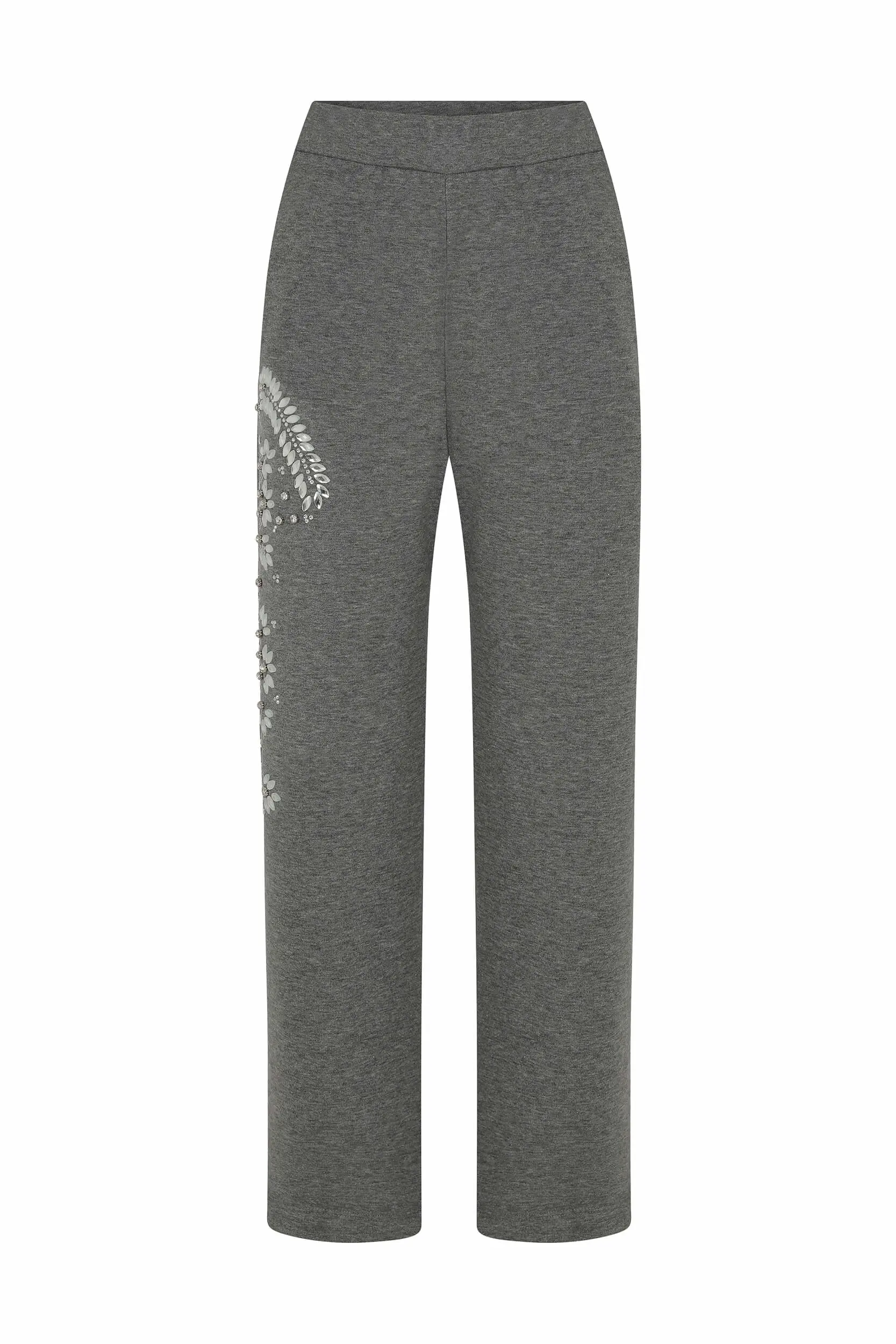 Roman Grey Embroidered Sweatpants - Loungewear - 1 / GREY. 1