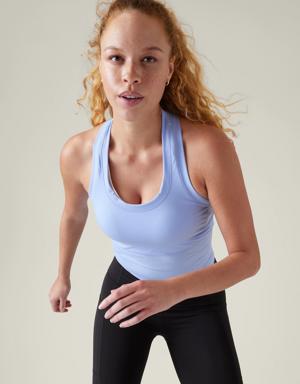 Athleta Momentum Seamless Sport Length Tank blue