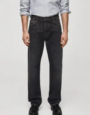 Relaxed-fit dark wash jeans
