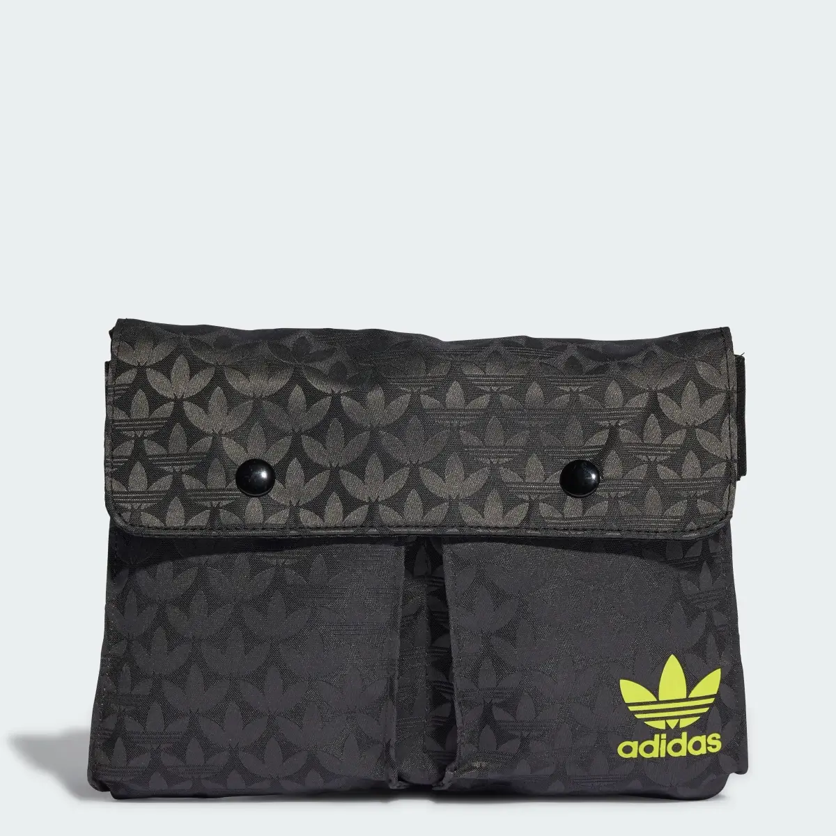 Adidas Trefoil Monogram Jacquard Mini Waist Bag. 1