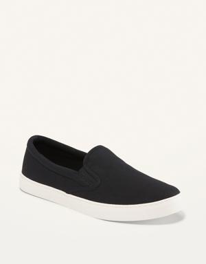 Old Navy Canvas Slip-On Sneakers For Women black