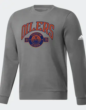 Adidas Oilers Fleece Crew Sweatshirt