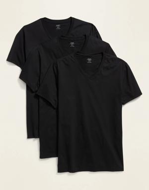Go-Dry V-Neck T-Shirt 3-Pack black