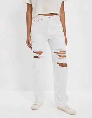 Ripped Highest Waist Baggy Straight Jean