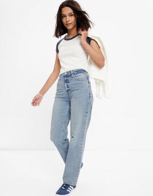 Teen Organic Cotton '90s Loose Jeans with Washwell blue