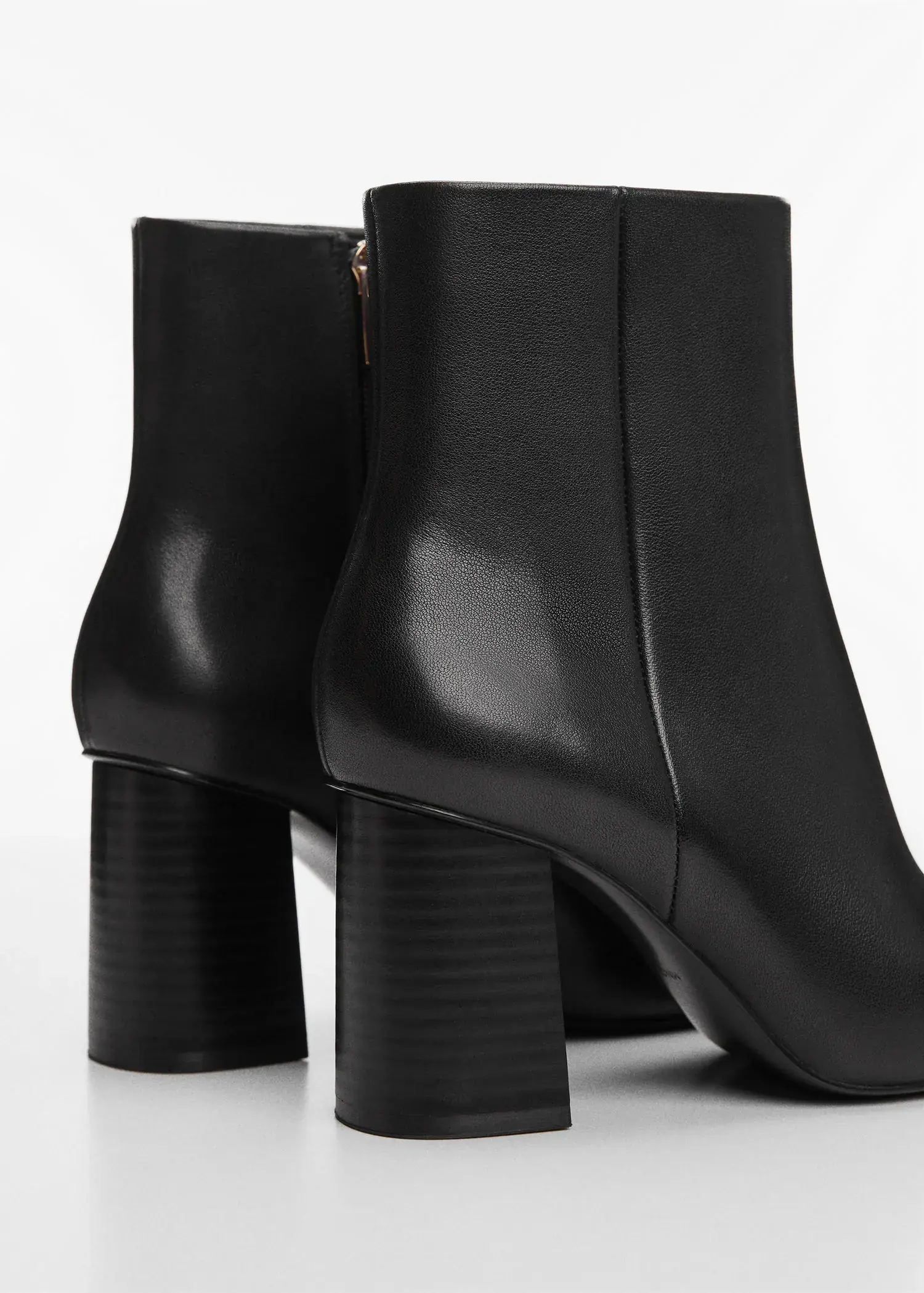Mango Squared toe leather ankle boots. 3