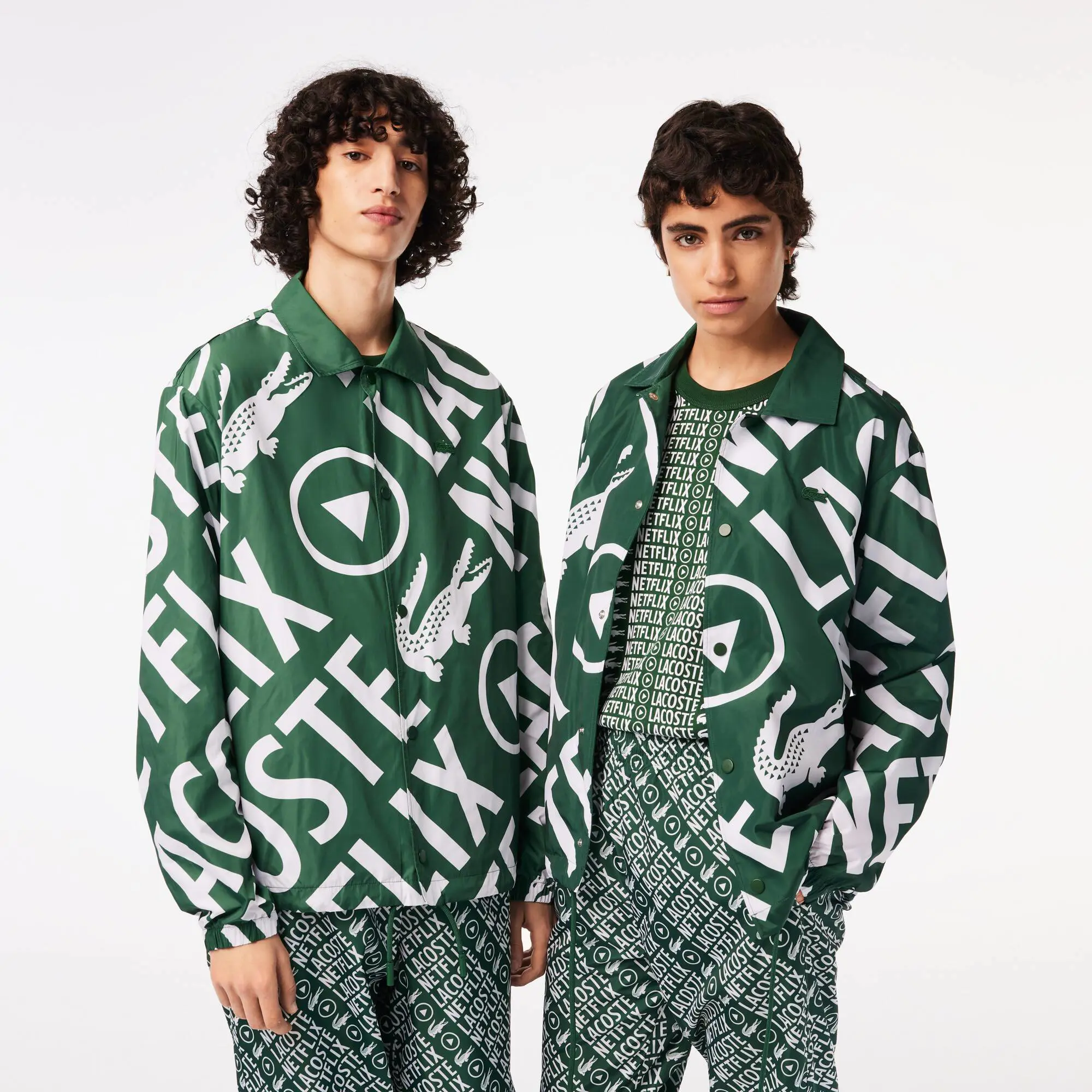 Lacoste Unisex Lacoste x Netflix Printed Polo Jacket. 1