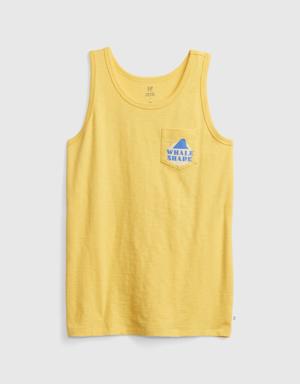 Gap Kids 100% Organic Cotton Pocket Tank yellow