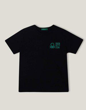 Erkek Çocuk Siyah Logolu T Shirt
