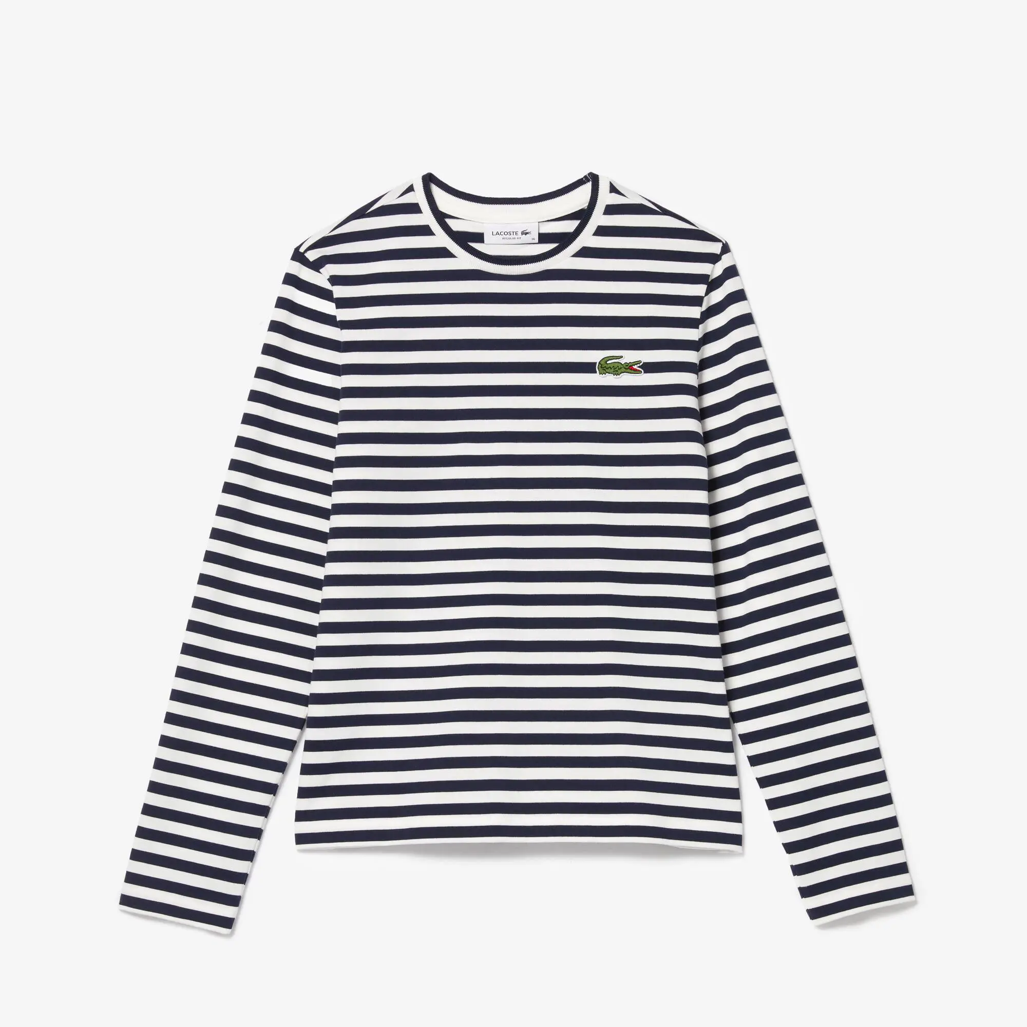 Lacoste Women's Striped Jersey Cotton T-shirt. 2