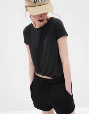 Gap Fit Breathe Twist-Front T-Shirt black