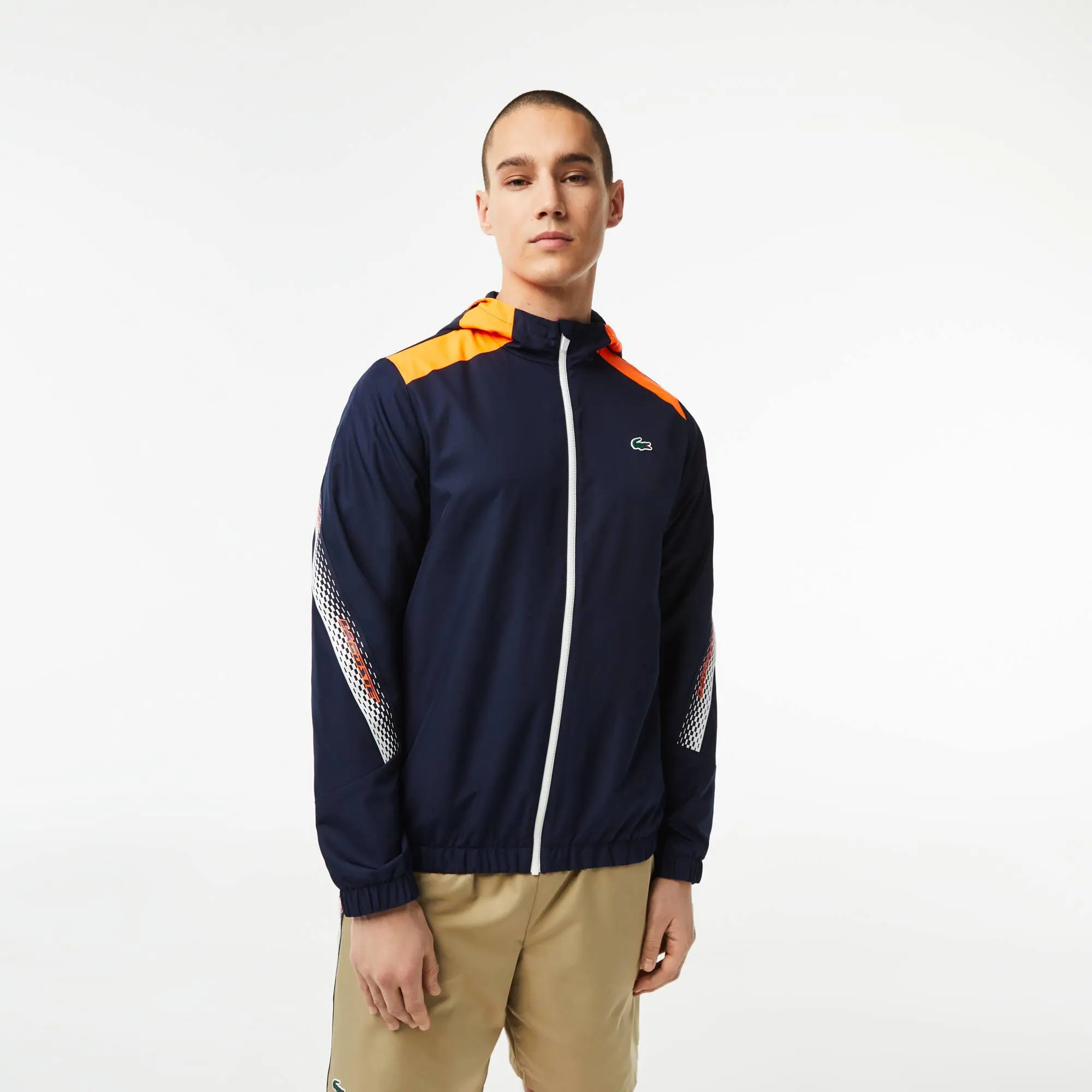 Lacoste Herren LACOSTE TENNIS Kapuzenjacke aus recyceltem Polyester. 1