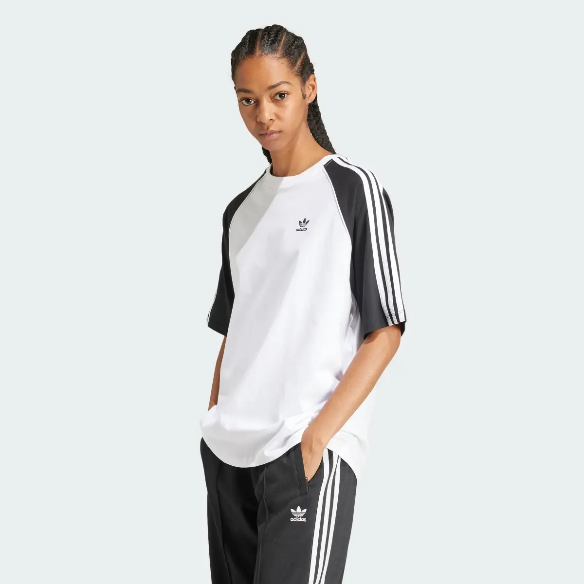 Adidas Colorblock Oversized Long-Sleeve Top. 2