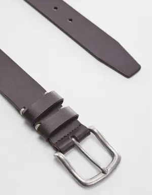 Buckle leather belt