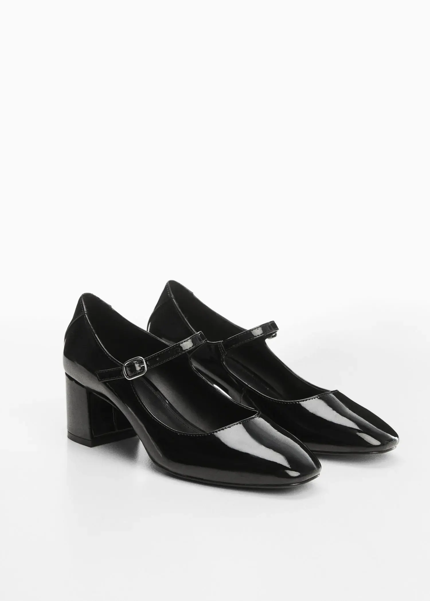 Mango Patent leather-effect heeled shoes. 2