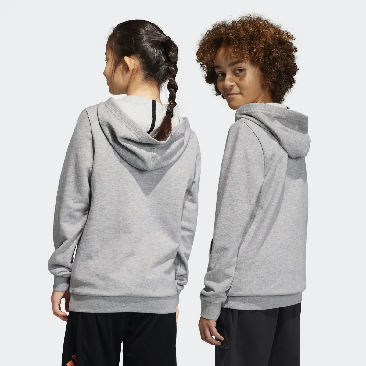 Adidas Sweat-shirt à capuche bicolore en coton Big Logo Essentials. 2