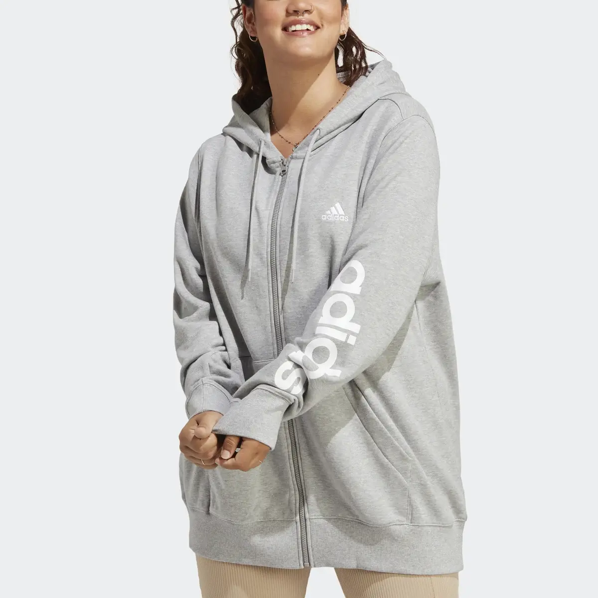 Adidas Casaco com Capuz em Moletão Essentials (Plus Size). 1