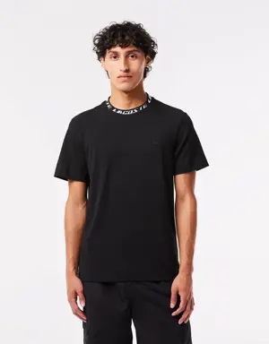 Men's Regular Fit Branded Collar T-Shirt