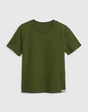 Toddler Organic Cotton Mix and Match Pocket T-Shirt green