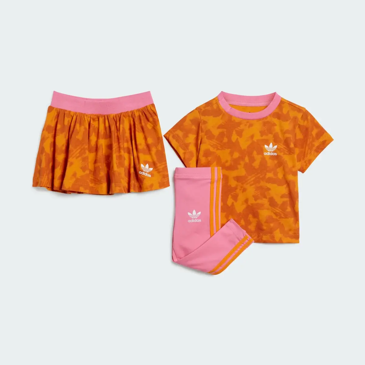 Adidas Summer Allover Print Skirt Tee Set. 2