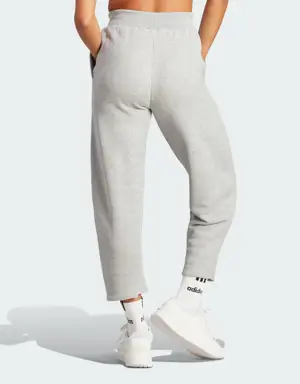 Lounge French Terry Barrel-Leg Pants