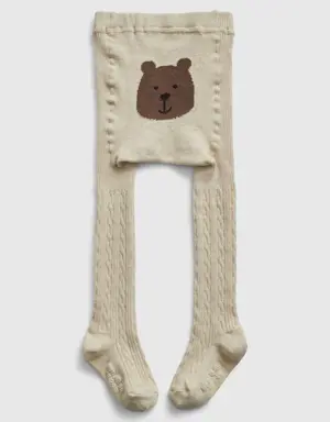 Toddler Cable-Knit Leggings beige