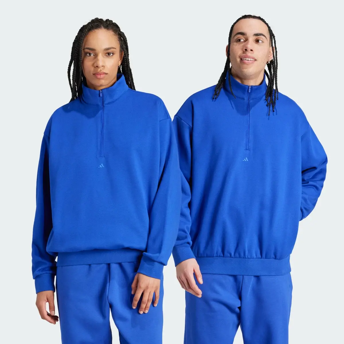 Adidas Basketball Half-Zip Sweatshirt. 1