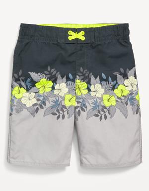 Old Navy Printed Board Shorts for Boys gray